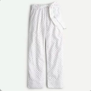 NWT J. Crew Women's Tie-Waist Eyelet Pant